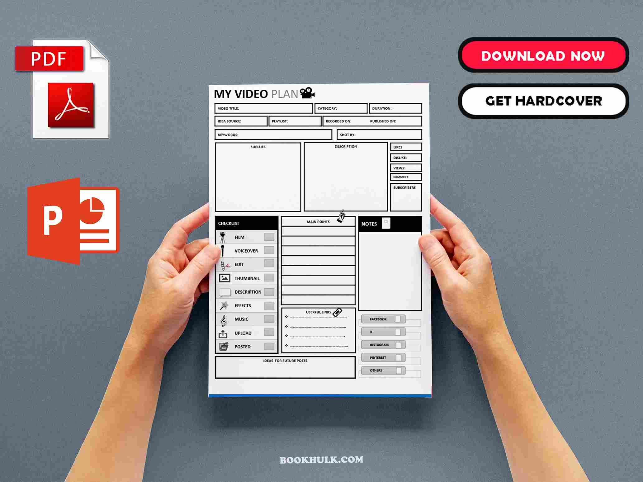  YouTube Content Planner Template
